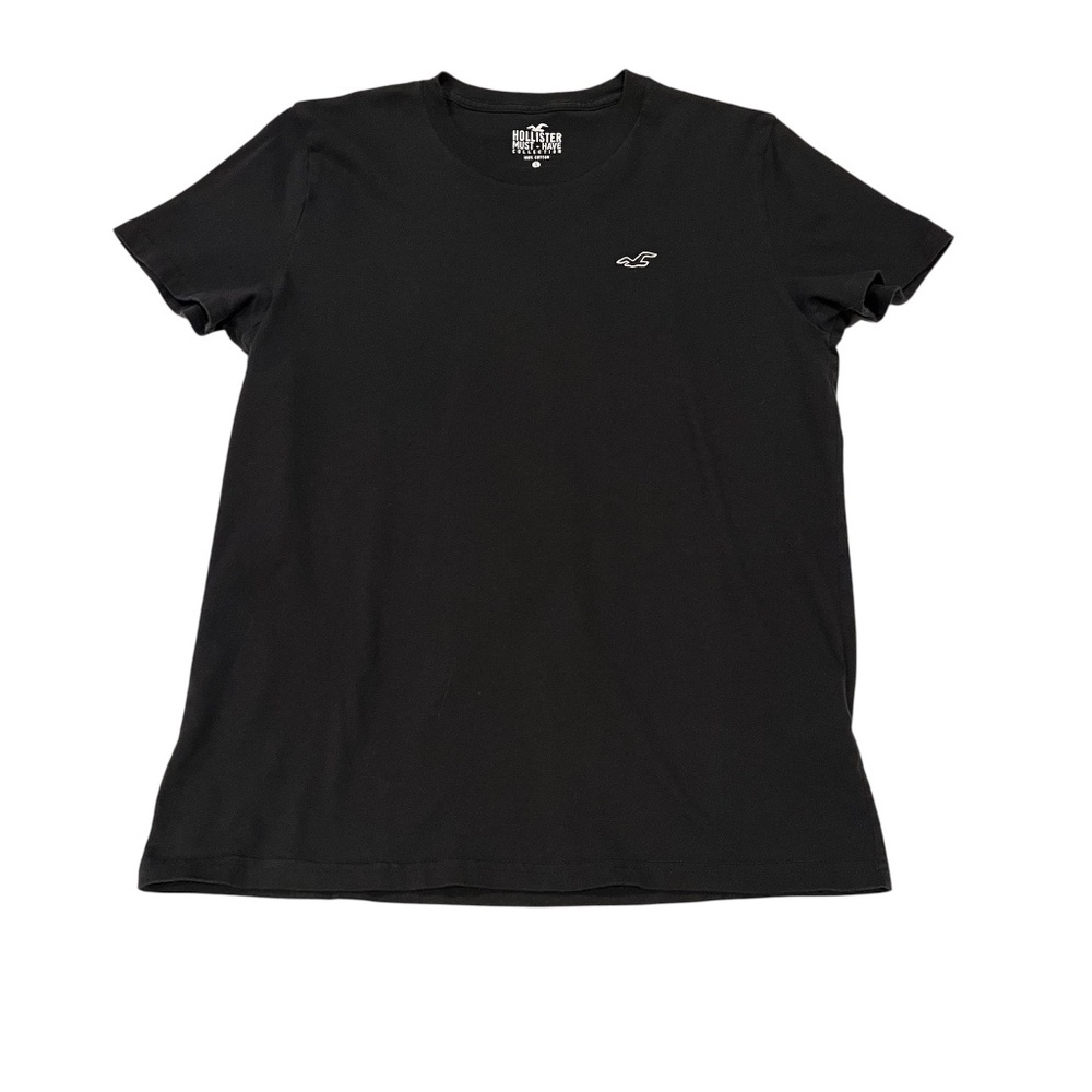 Hollister Must-Have Collection Crewneck Tee Sz S Black Classic Y2K Staple Basic